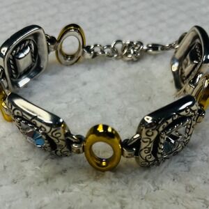 Brighton Roxbury Two-Tone Crystal Retired Bracelet‎